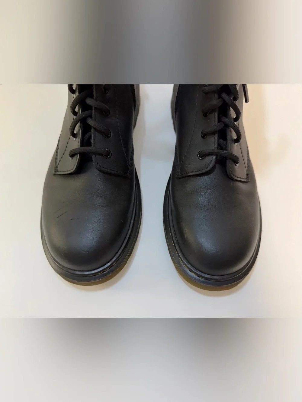 Dr. Martens 1460 Y Leather Combat Boots Lace Up Side Zipper Black Unisex US 5